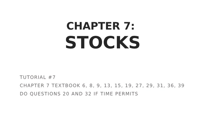 Tutorial Solutions for Week 7 (Chapter 7)