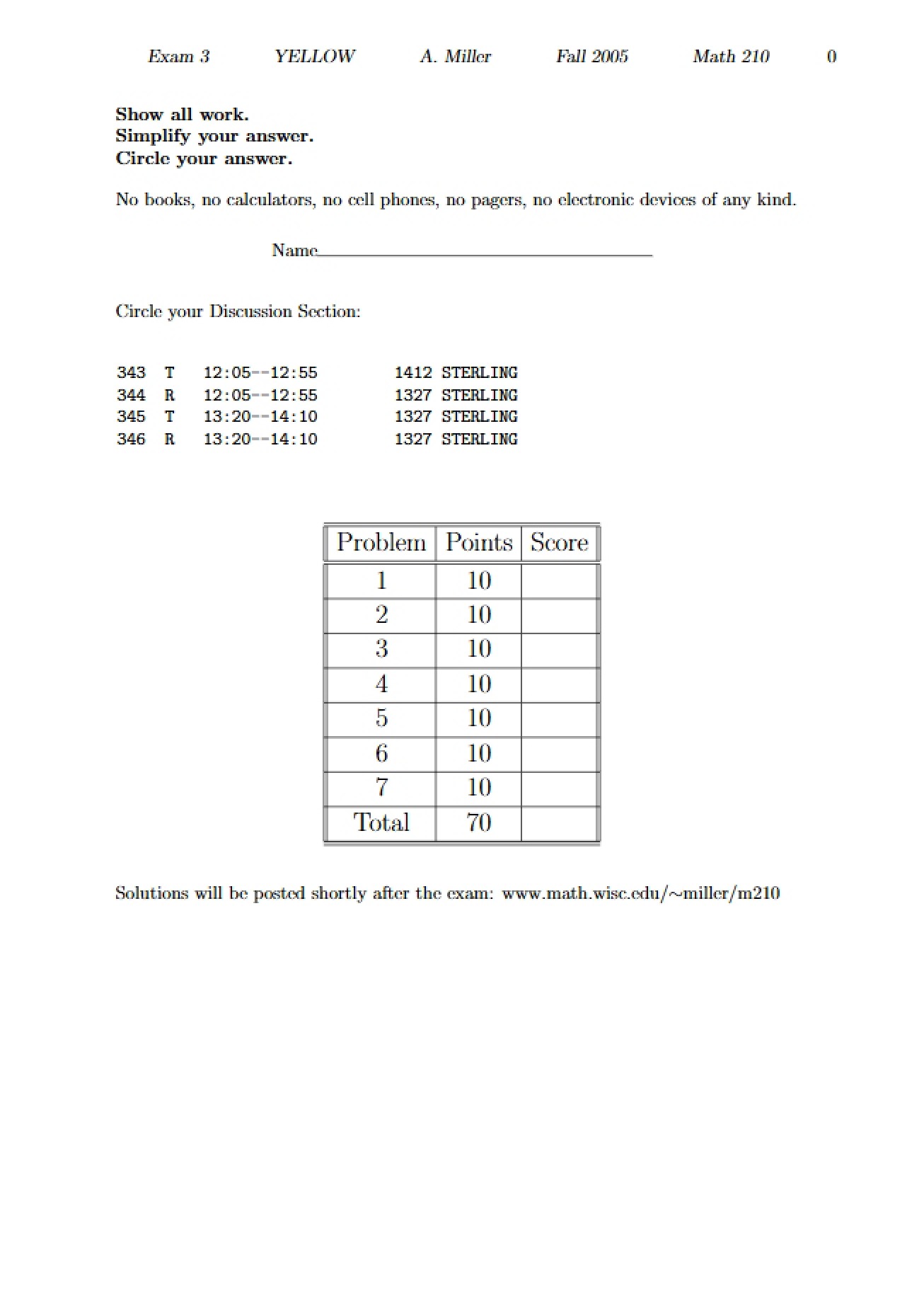 Formal Assessment