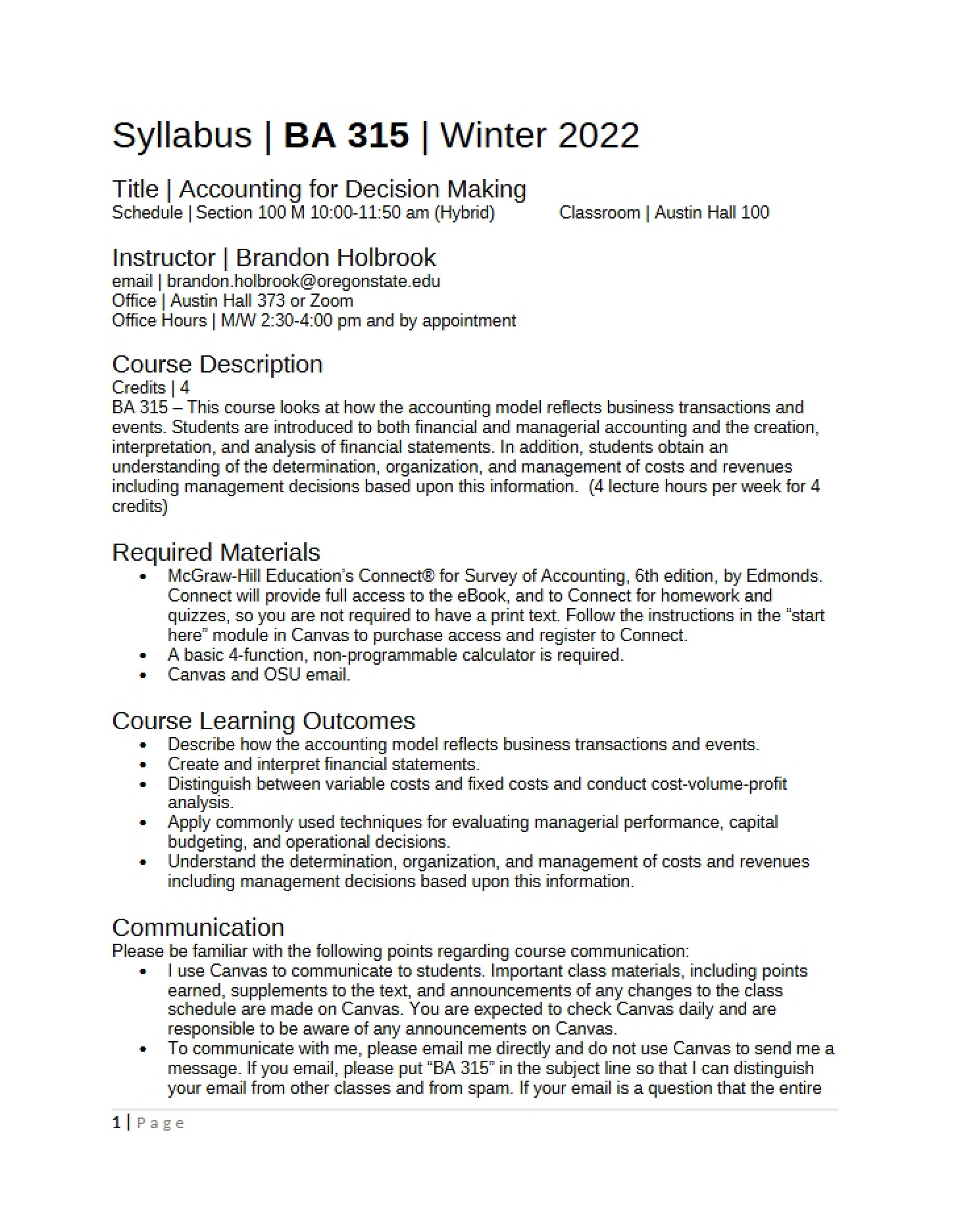 Winter 2022 Syllabus