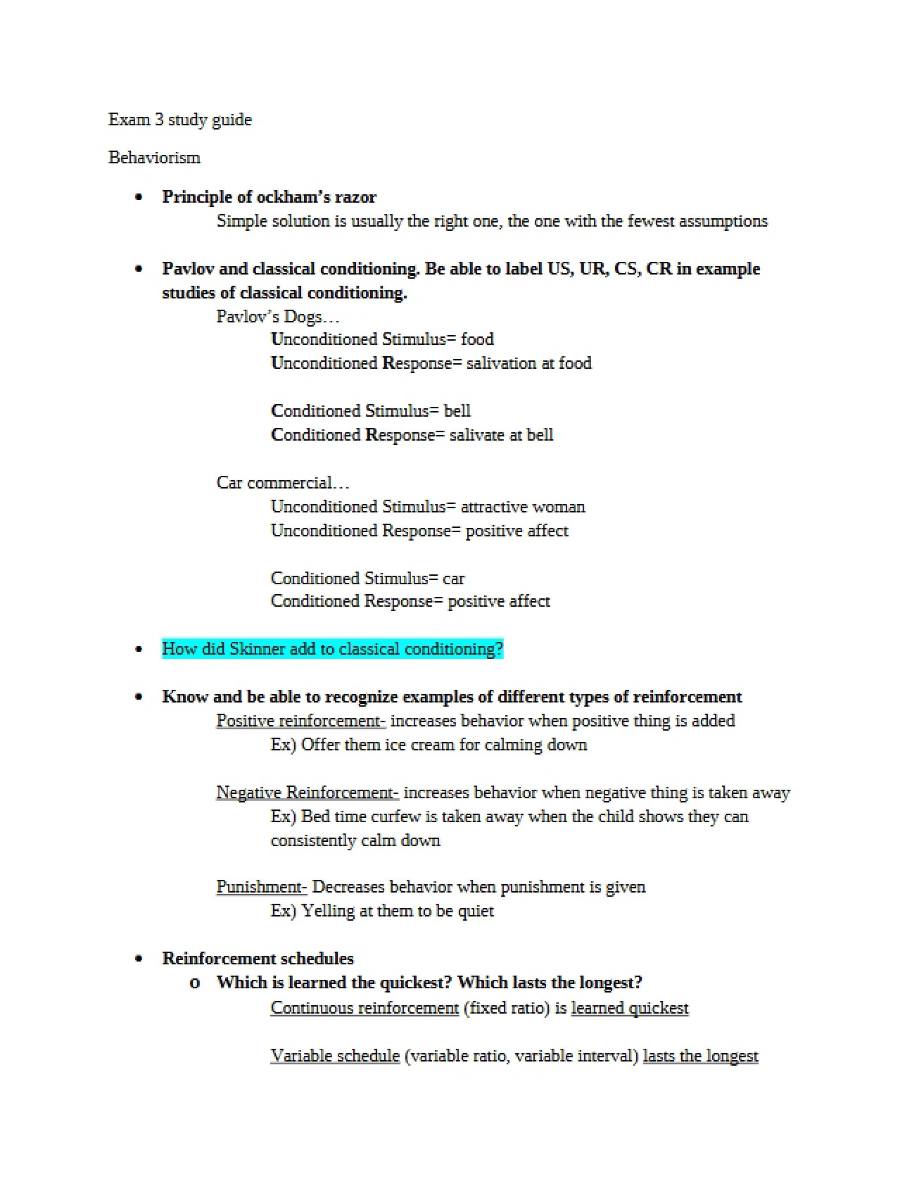 Personality Psych Exam 3 Guide
