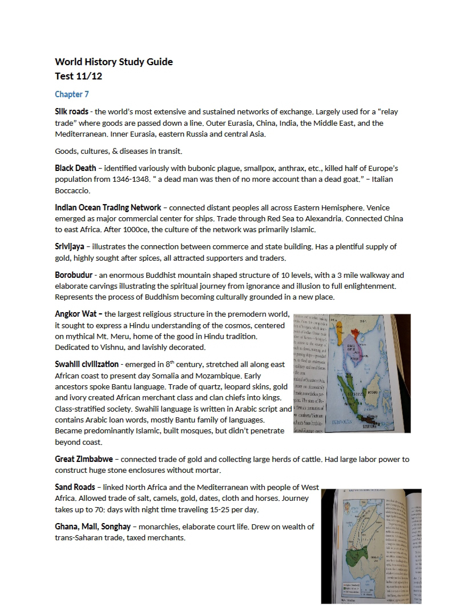 Study Guide for World History