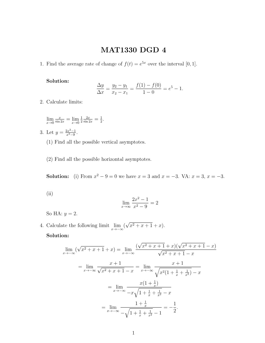 DGD 4 - MAT1330 Section D