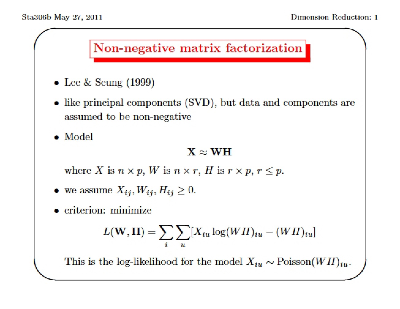 Understanding Non-negative Matrix Factorization