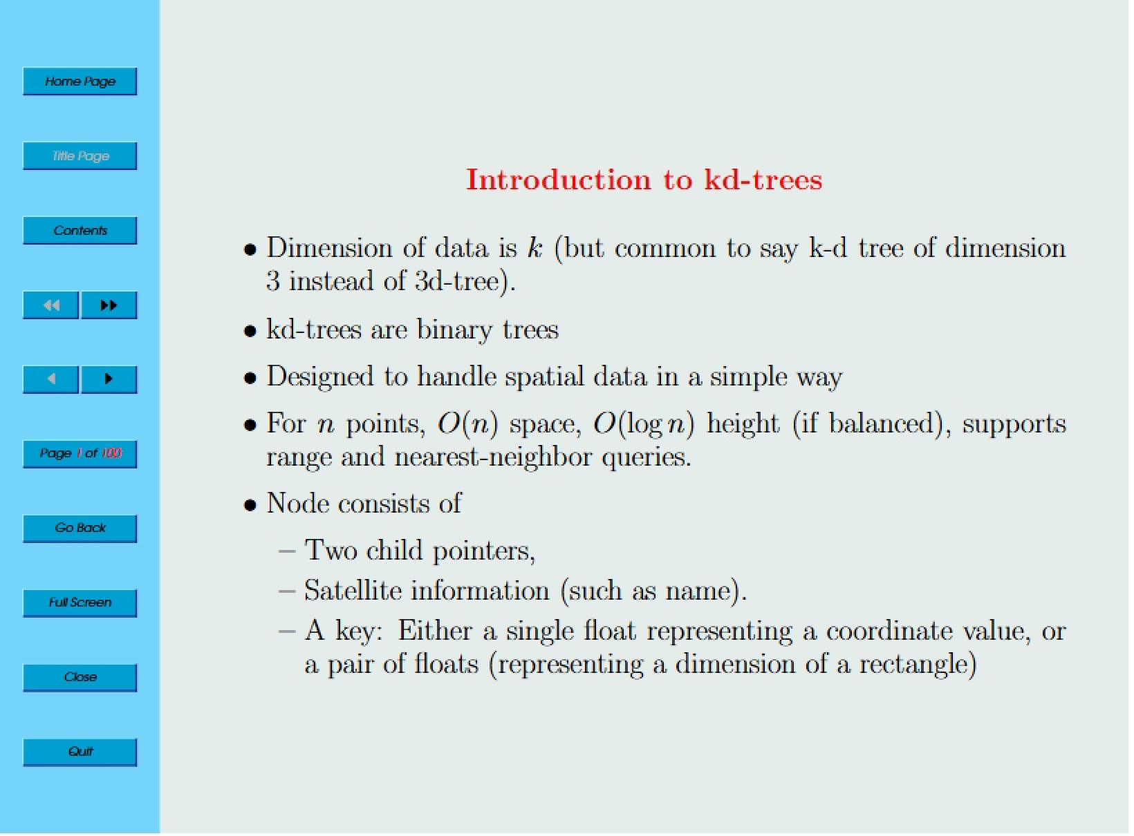 Spatial Partitioning via kd-Tree Methods