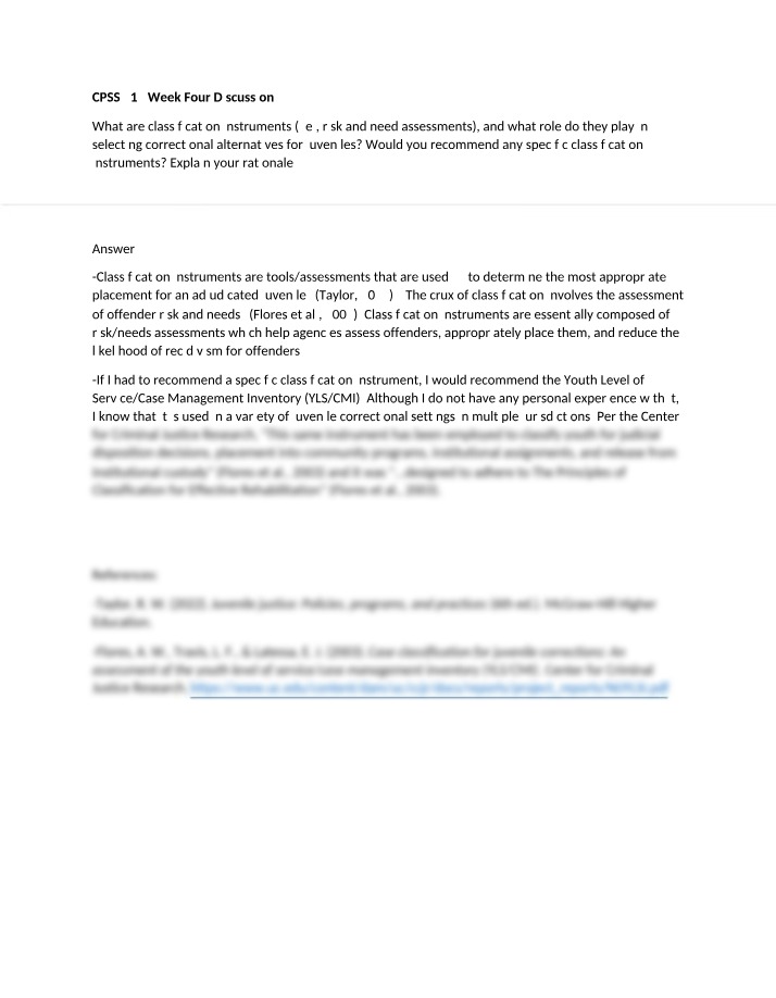 Week Four Discussion - CPSS415