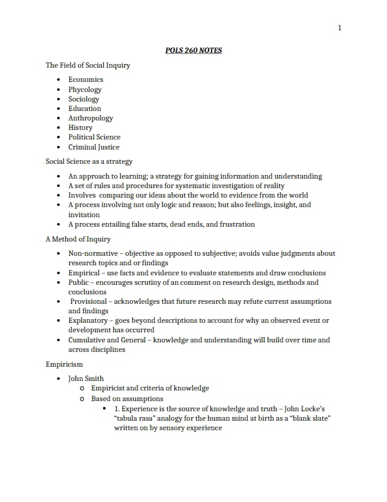 Social Inquiry Field