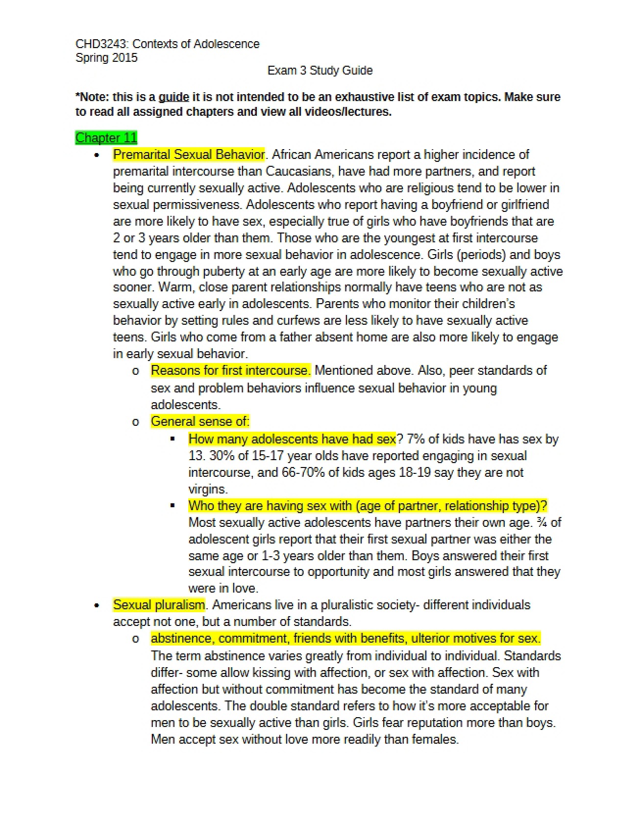 Third Examination - Part 1