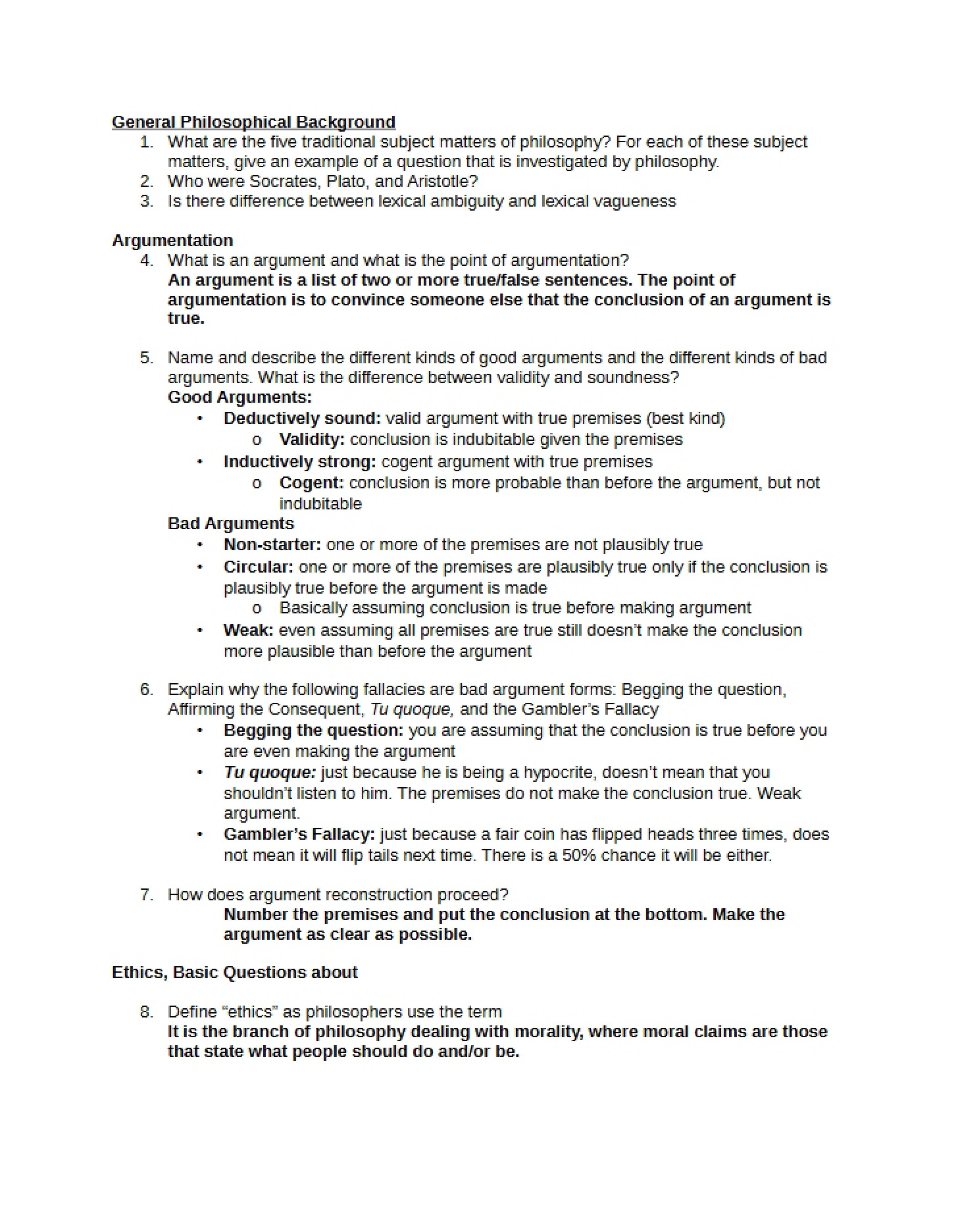Background of General Philosophy
