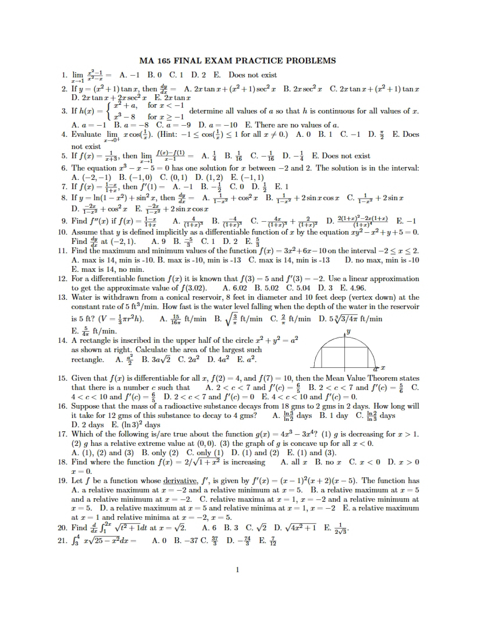 Final Course Exam