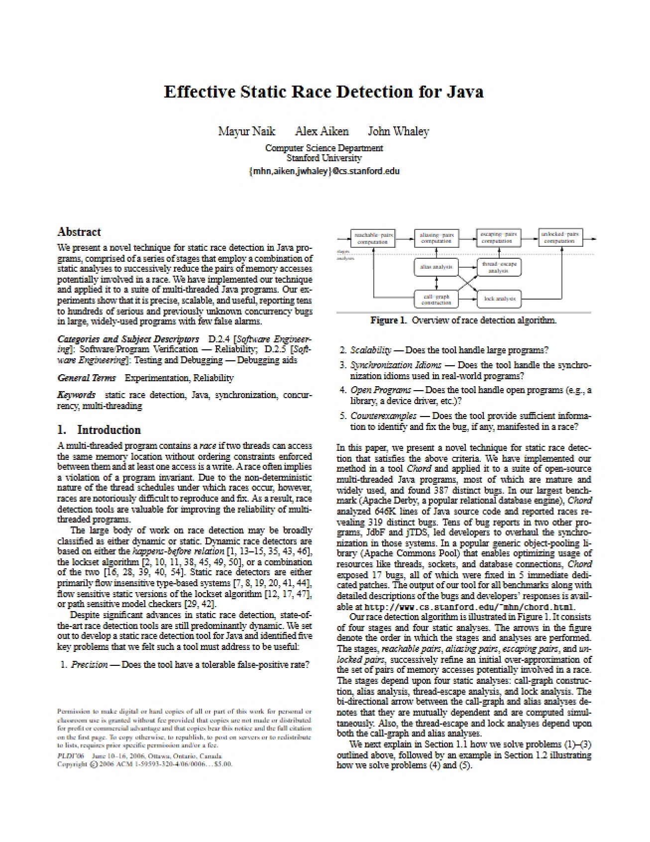Java Static Race Detection Effectiveness