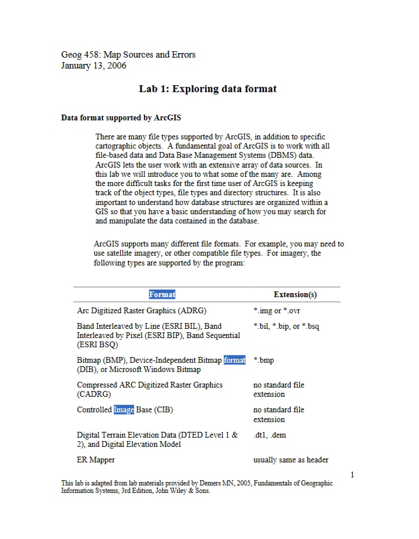 Exploring Data Formats Lab 1