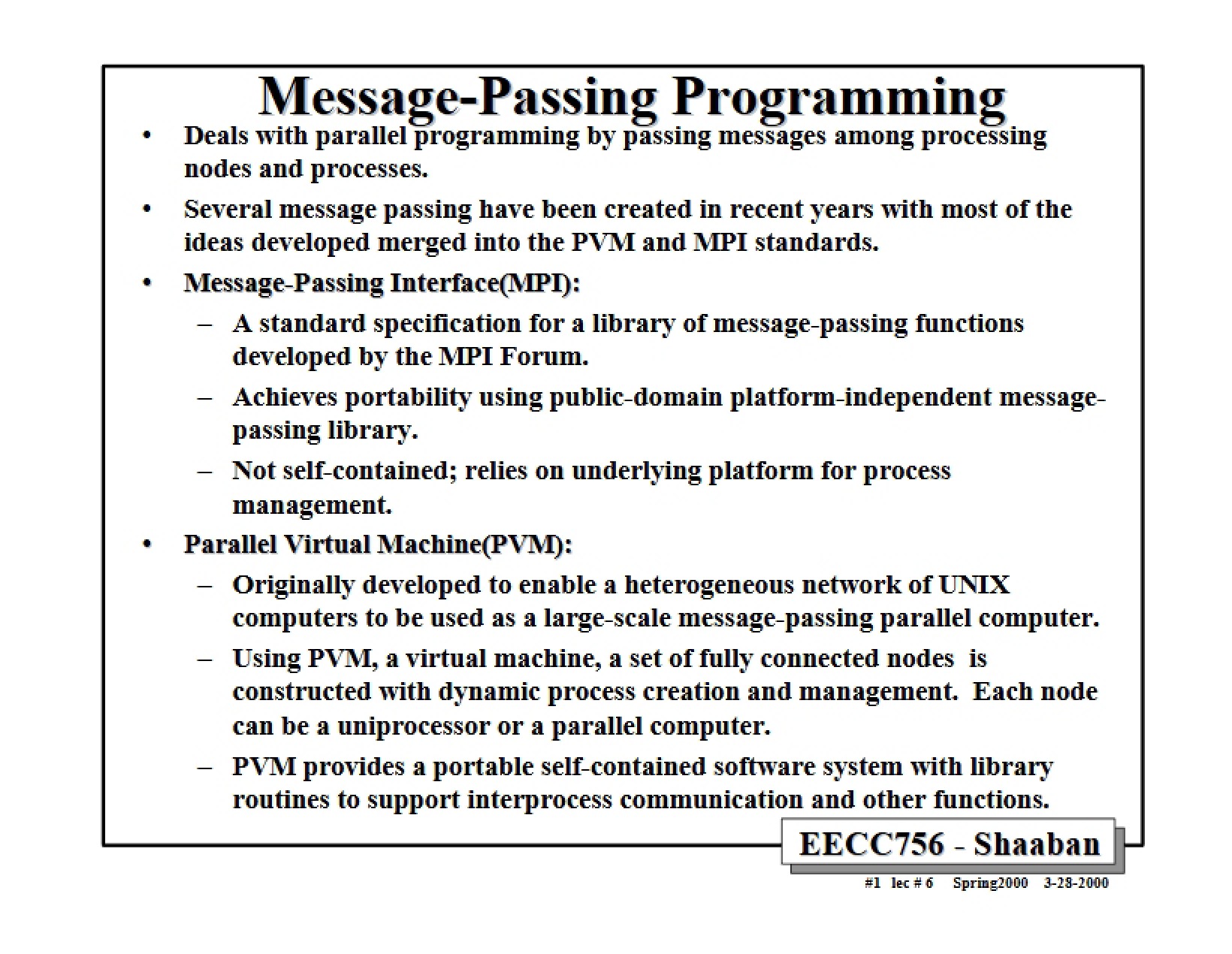 Programming with Message Passing