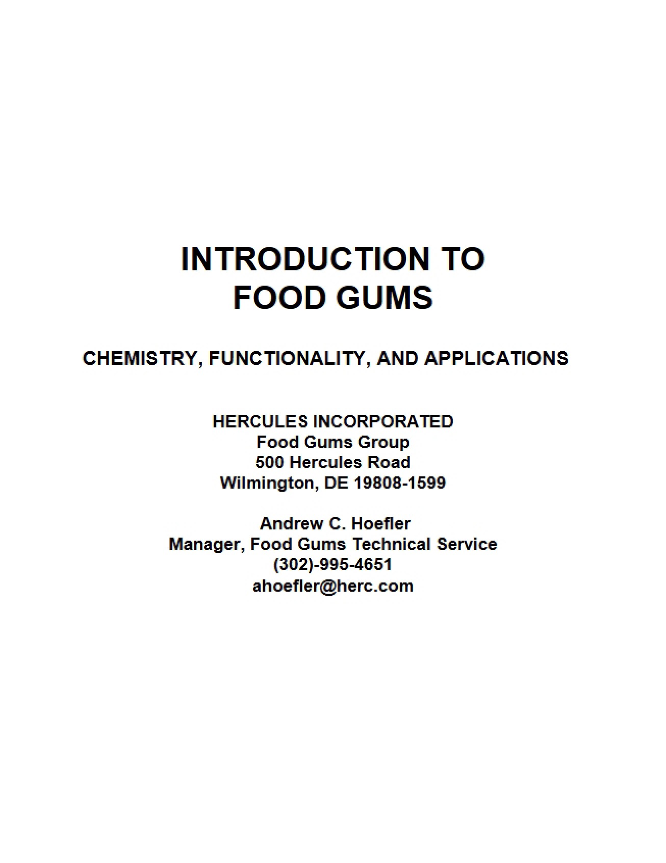 Food Gums Intro