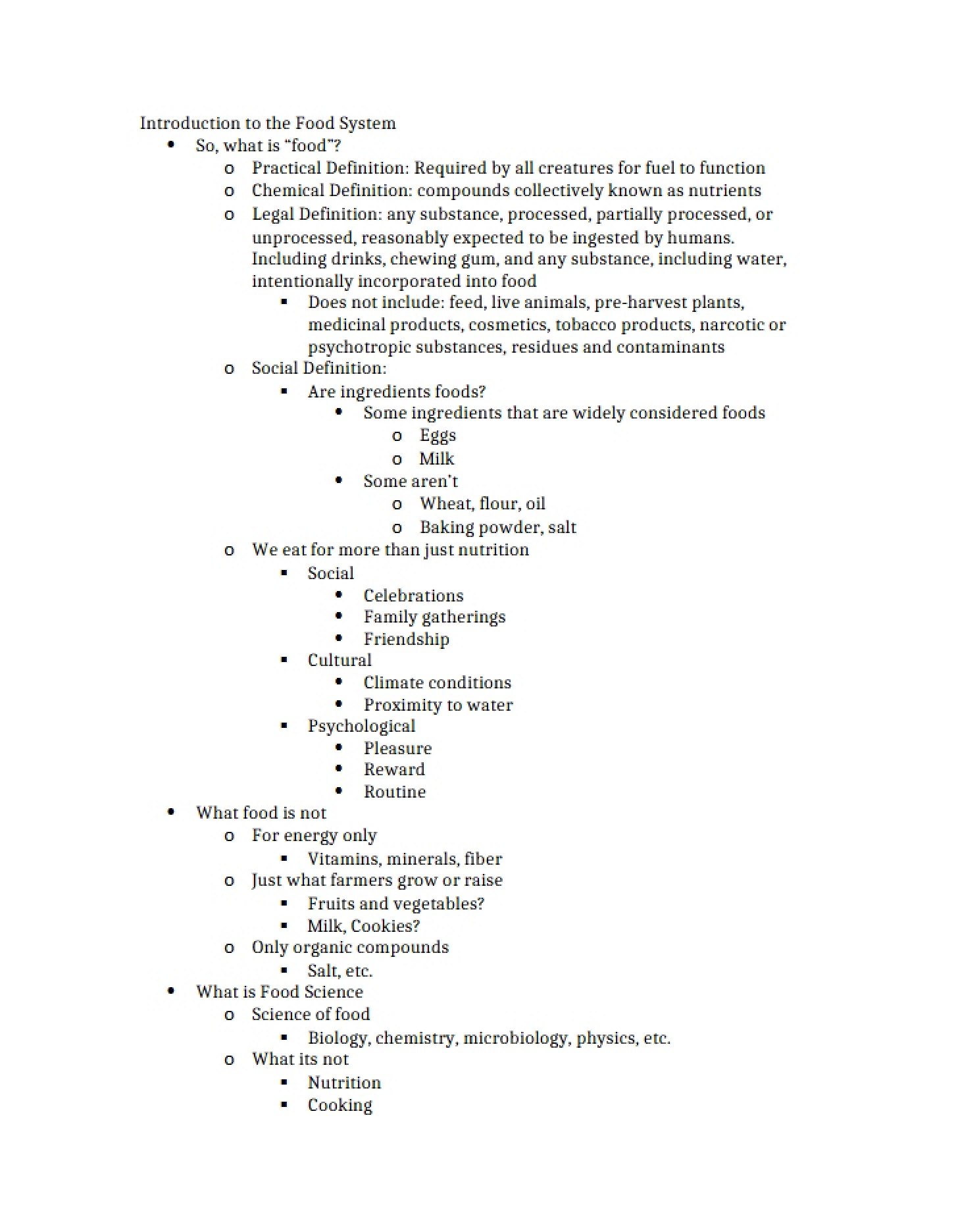 Food Systems Overview