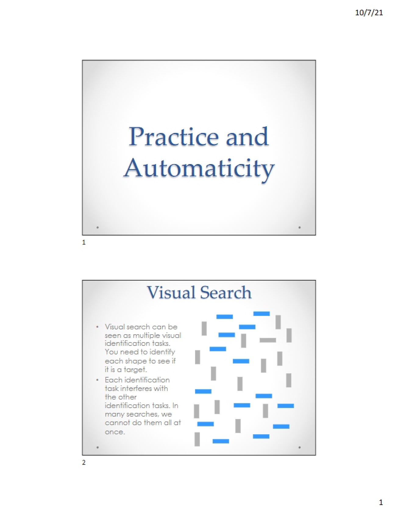 Automaticity and Practice
