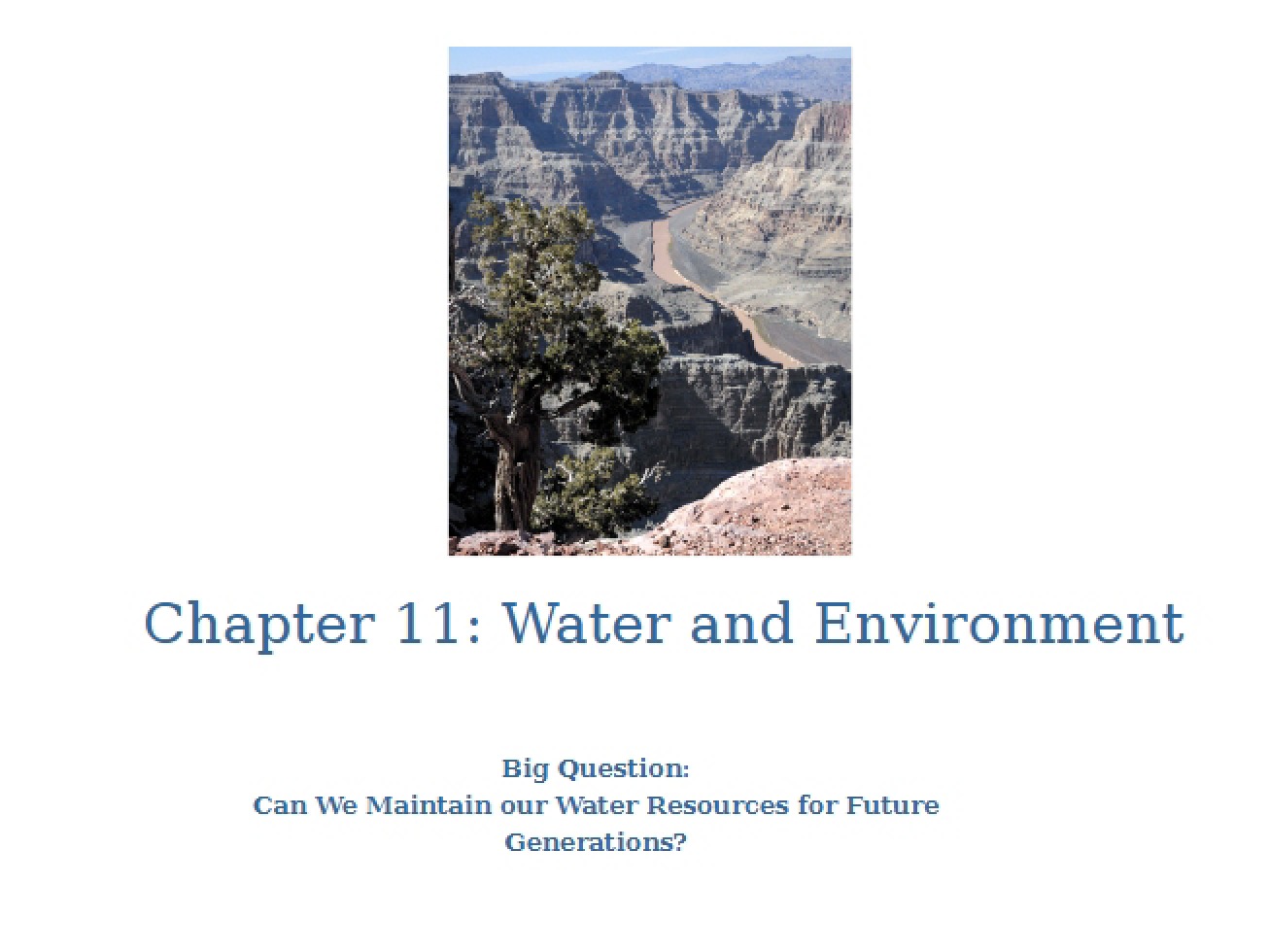 Environment and Water