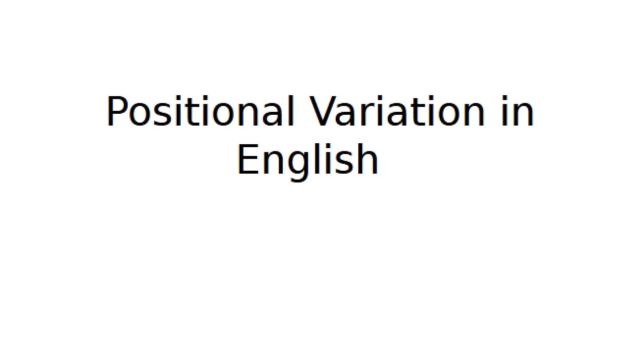 Language Sound Structures Lecture 5