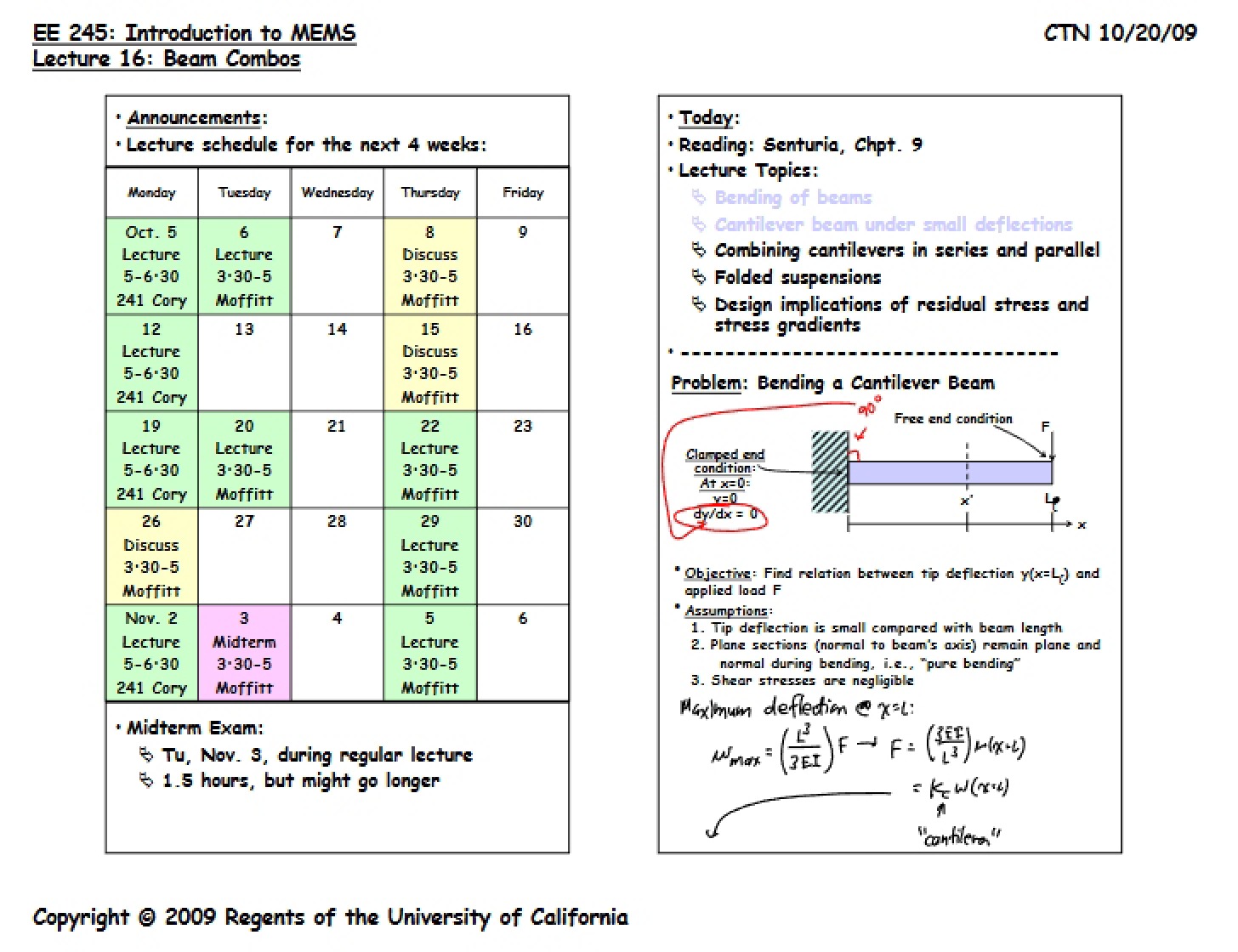 Beam Combinations (Lecture 16)