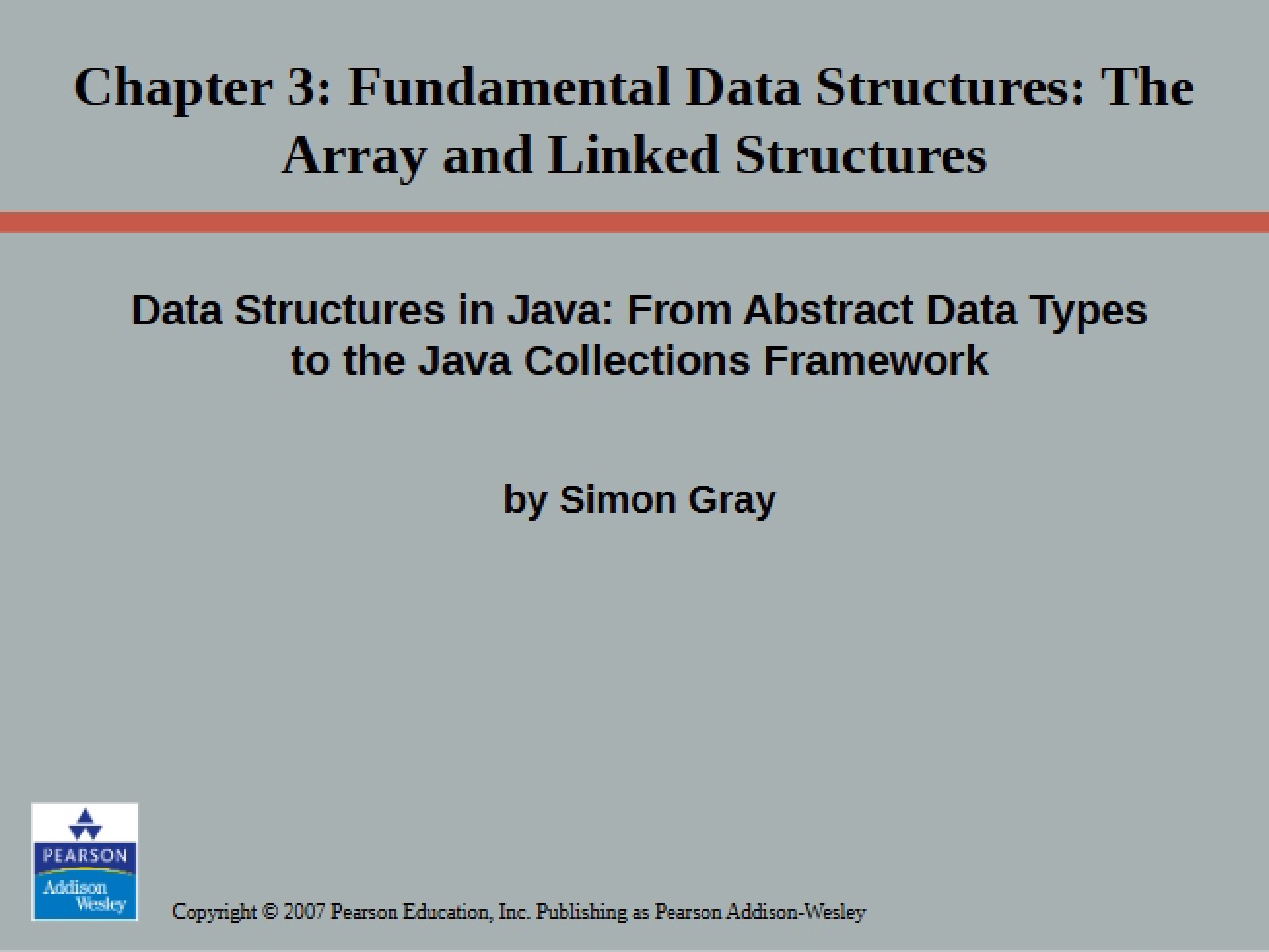 Fundamental Data Structures from Chapter 3