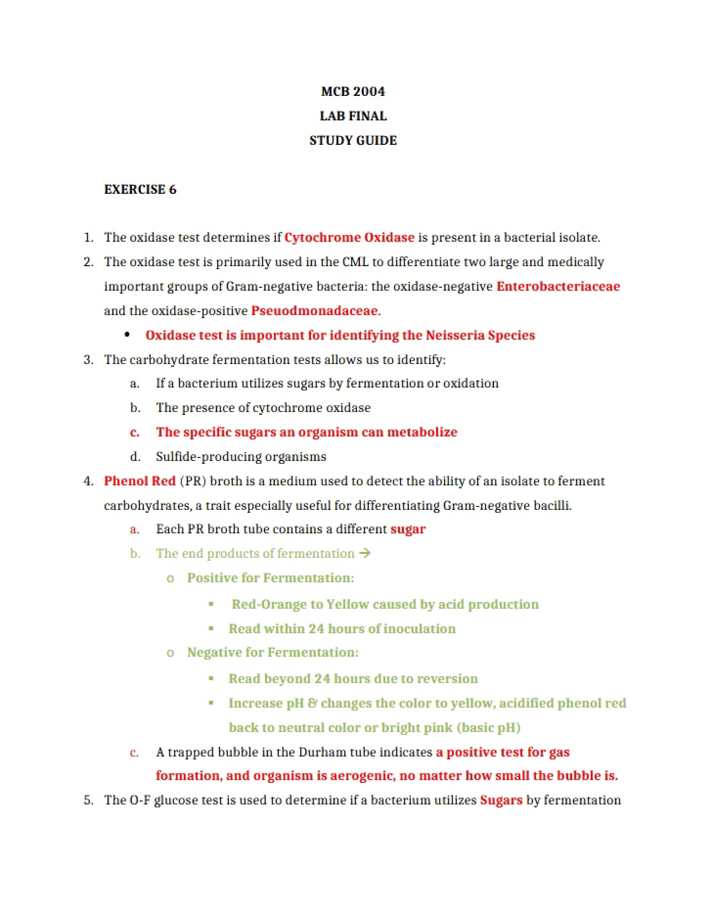 General Study Guide