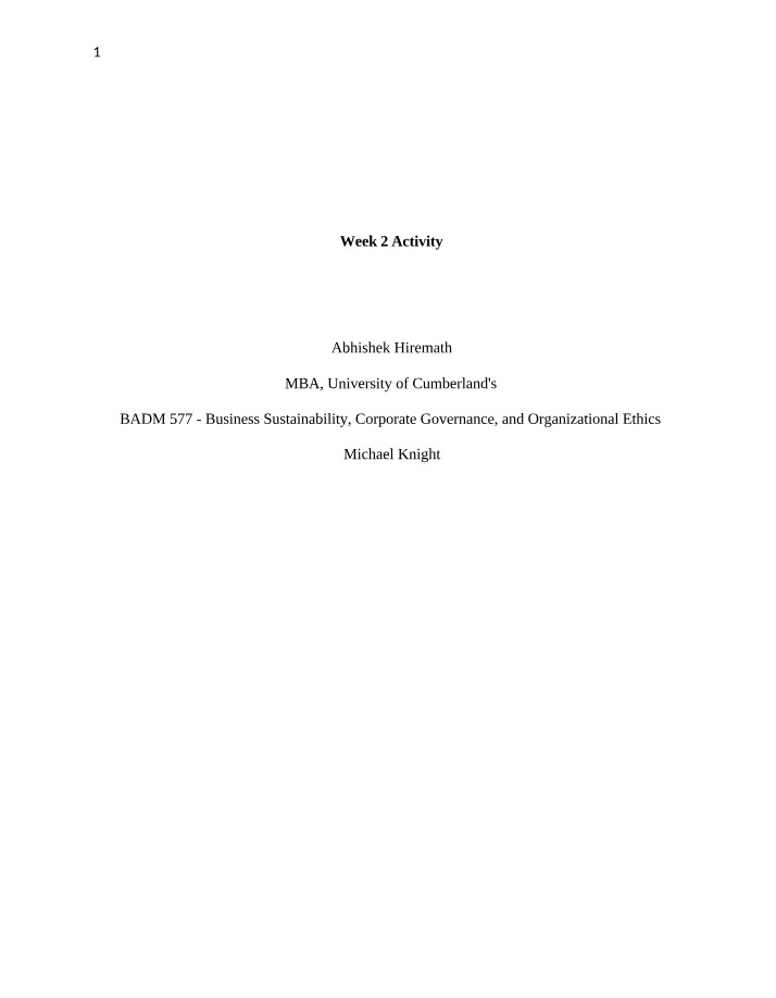 Assignment for Activity 2