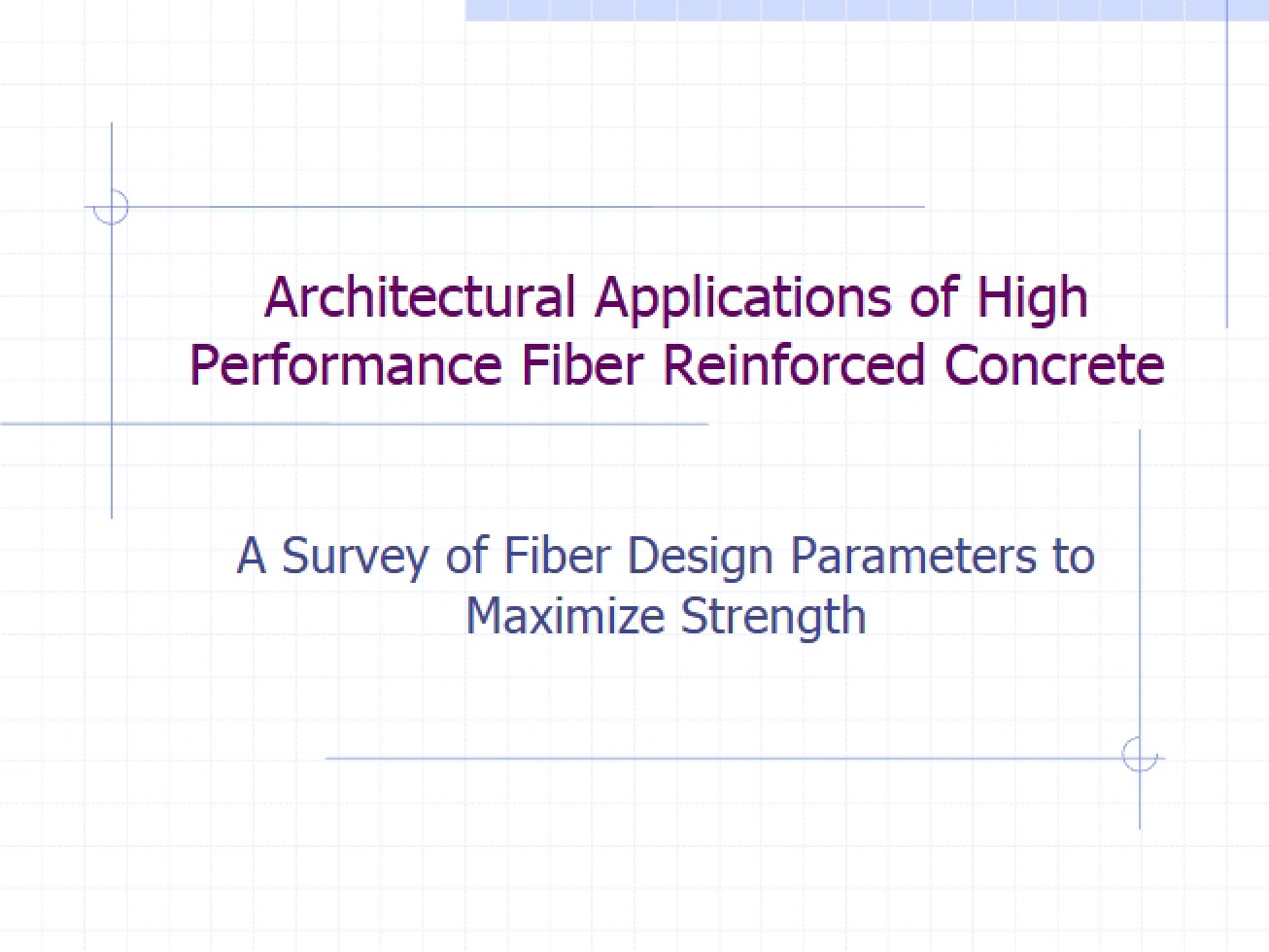 High Performance Fiber Reinforced Concrete Architectural Uses