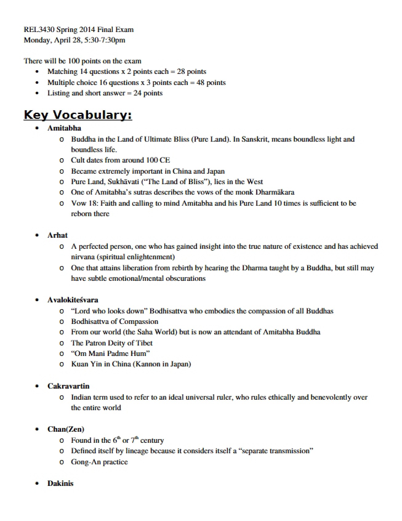 Buddhism Final