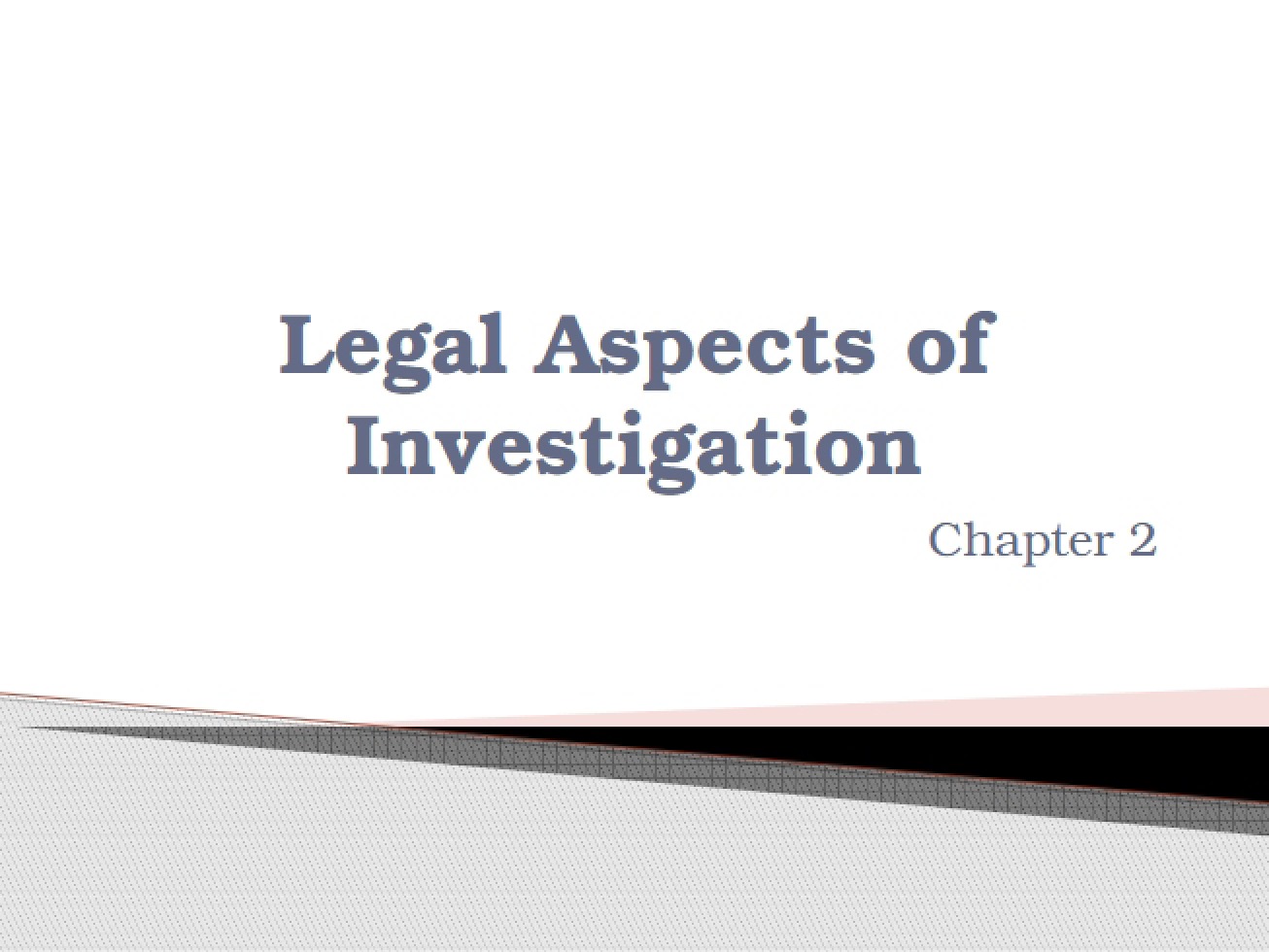 Crime and Law (Chapter 2)