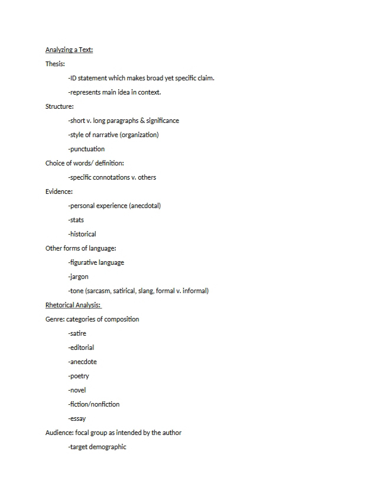 Textual Analysis