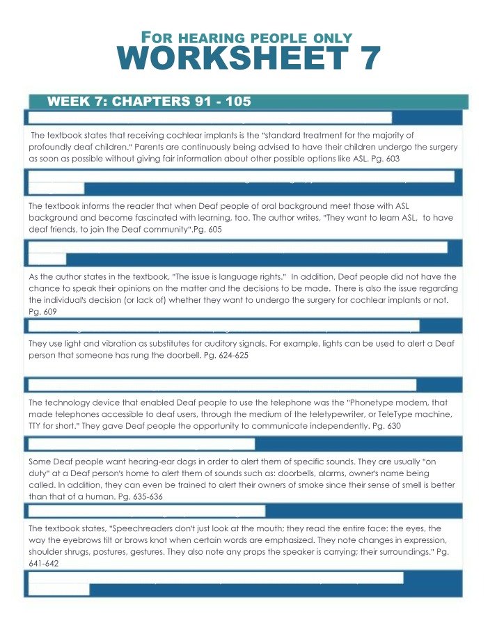 ASL 3323 - Worksheet 7