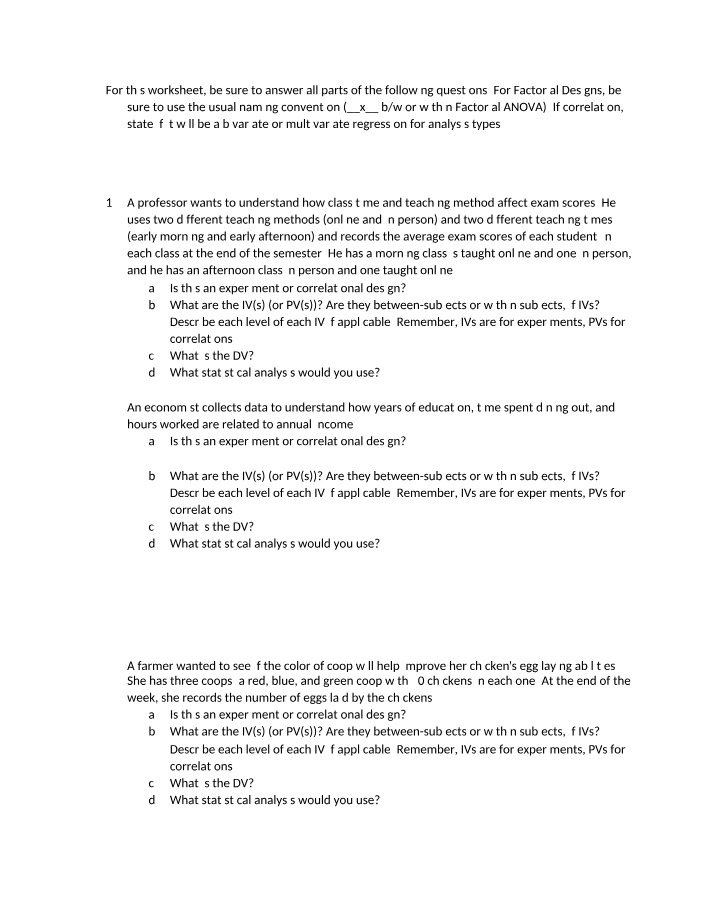 Worksheet 2 - Design
