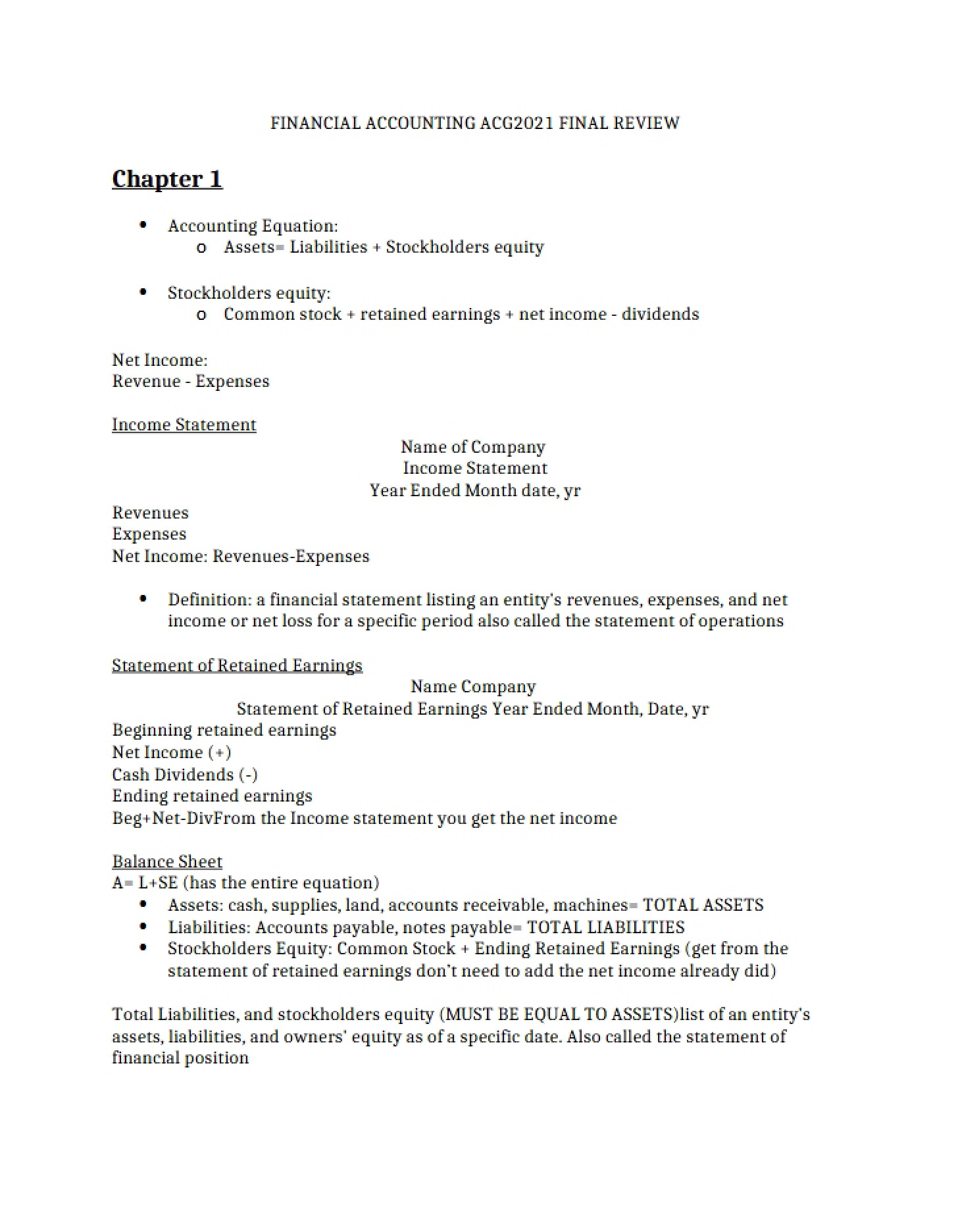 ACCOUNTING FOR FINANCE
