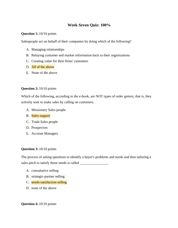 Strategies, Ethics, and Roles for Salespeople