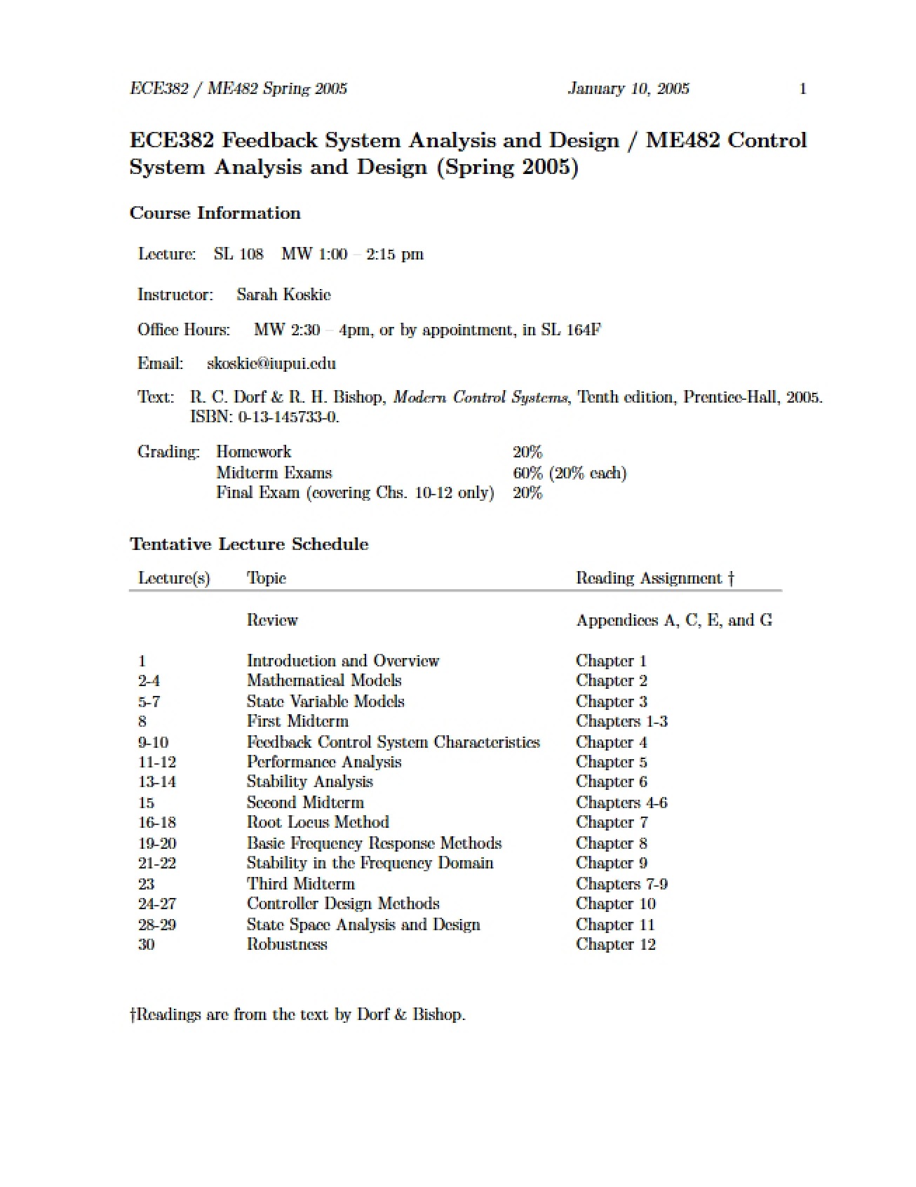 ECE 382 Homework Assignments