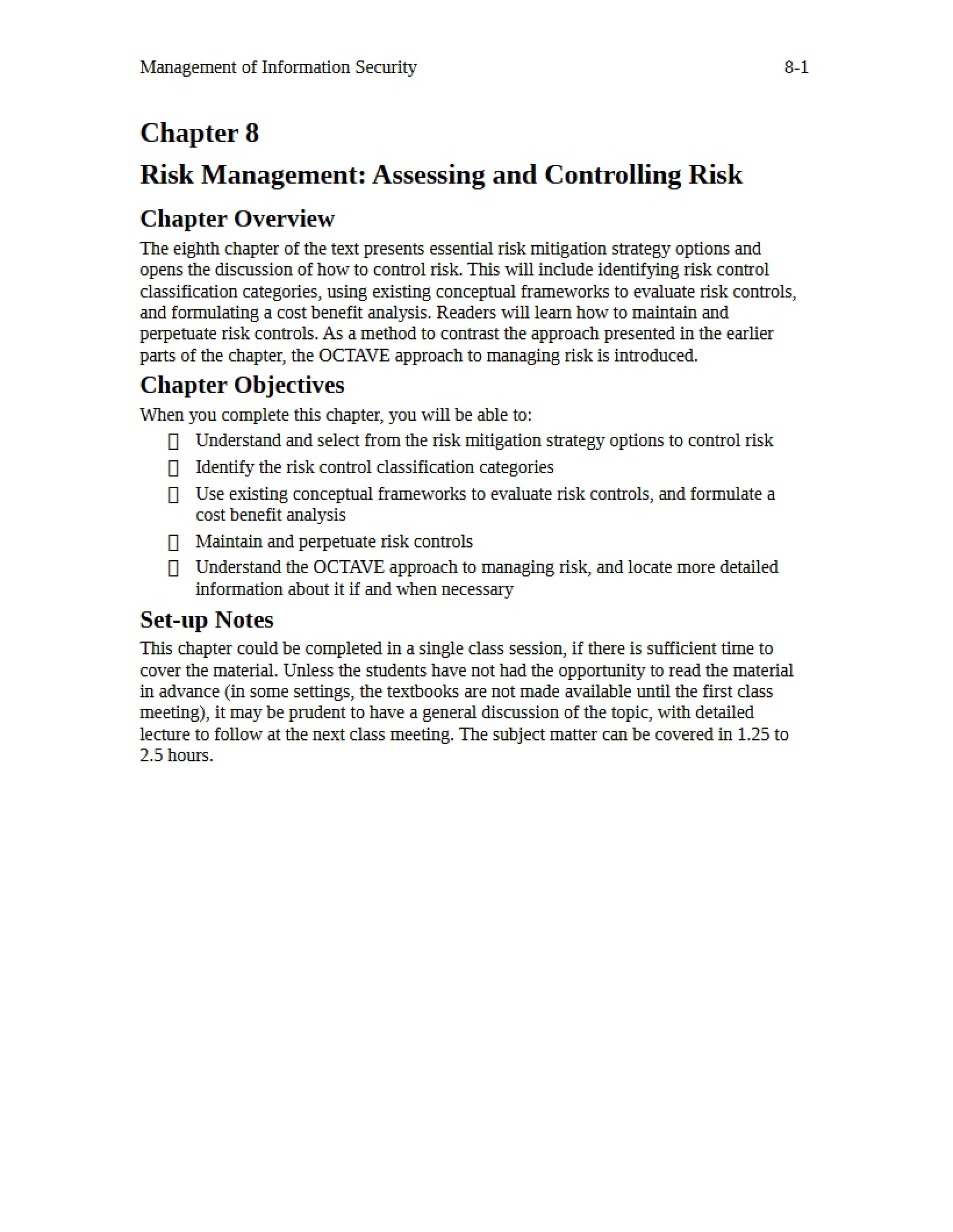 Risk Management Strategies