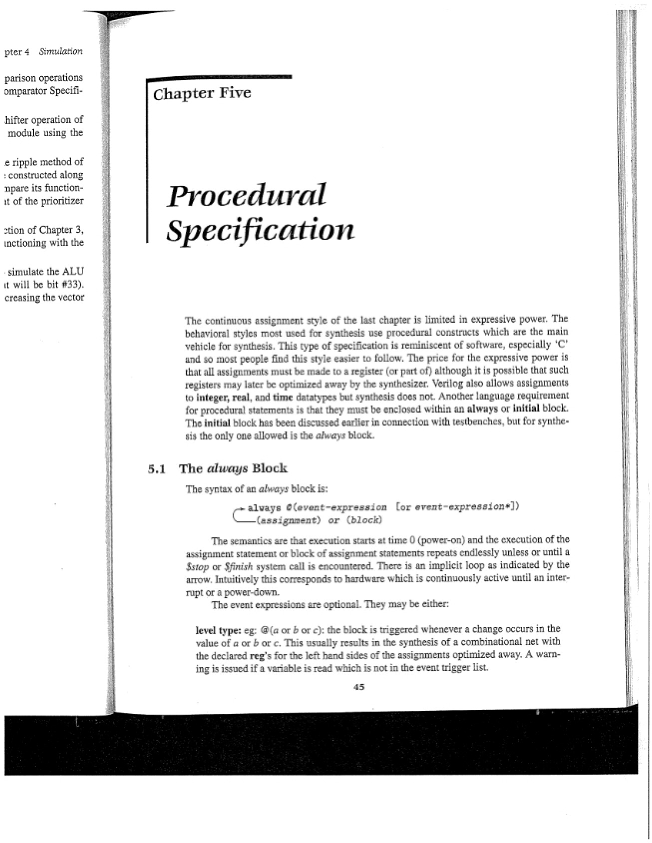 Procedural Specification