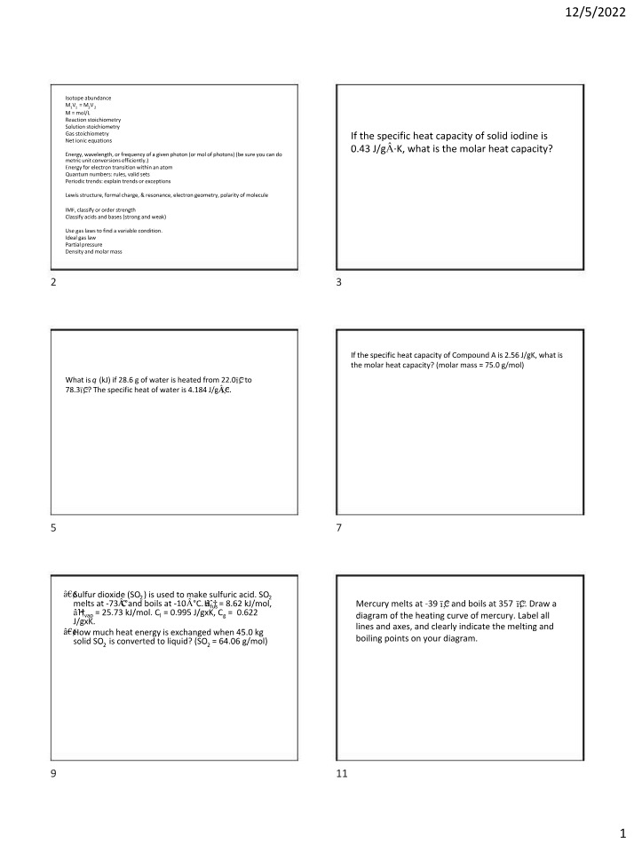 Review for Exam 4 (Fall 22)