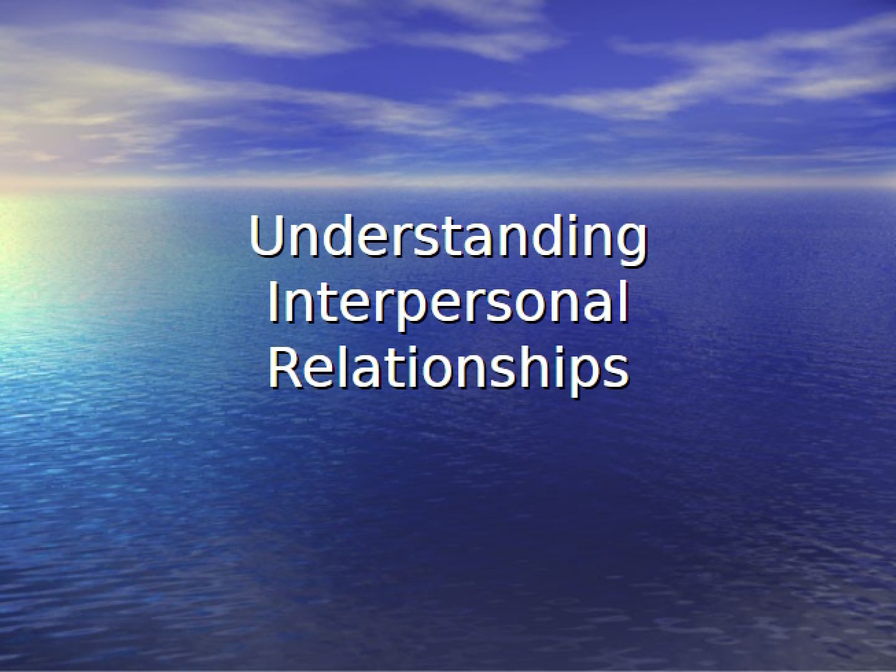Comprehending Interpersonal Relationships
