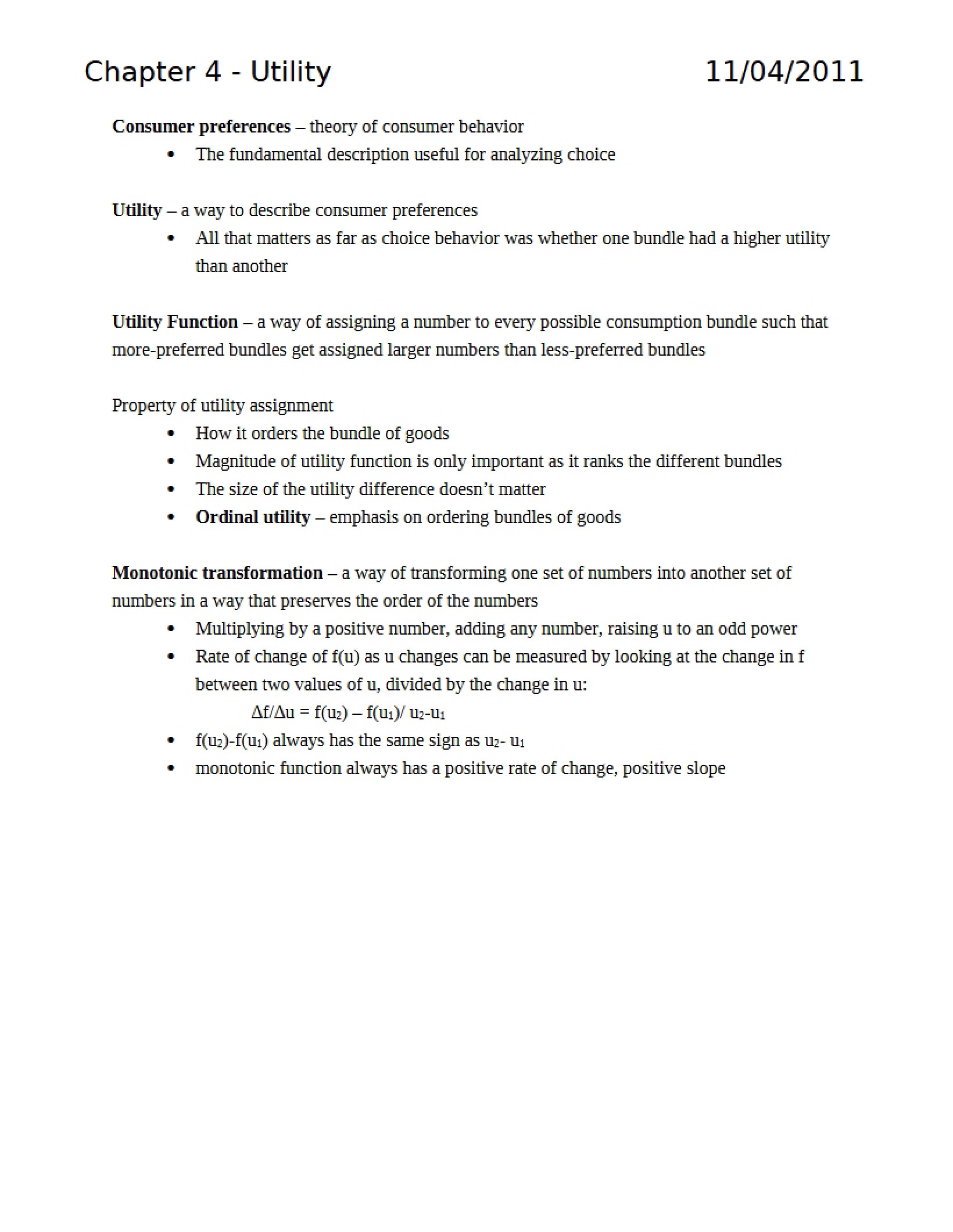 Utility Concepts (Chapter 4)