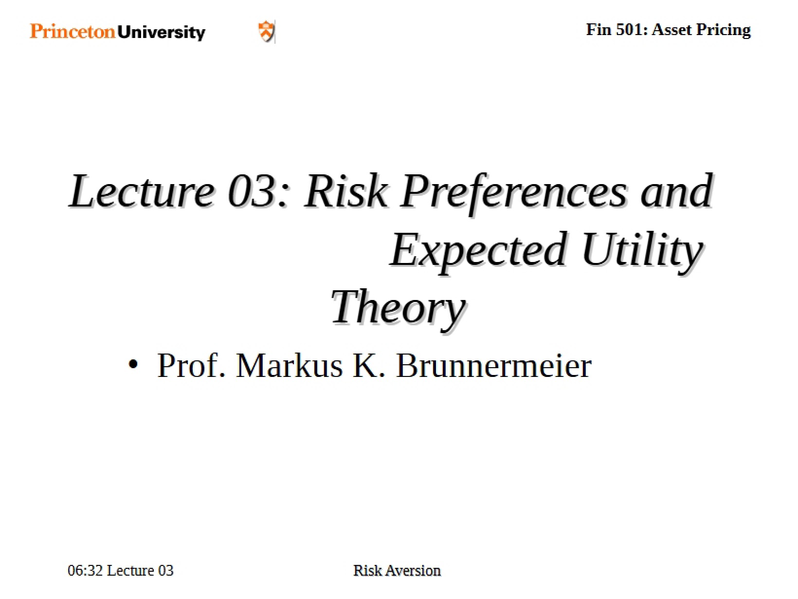 Third Lecture