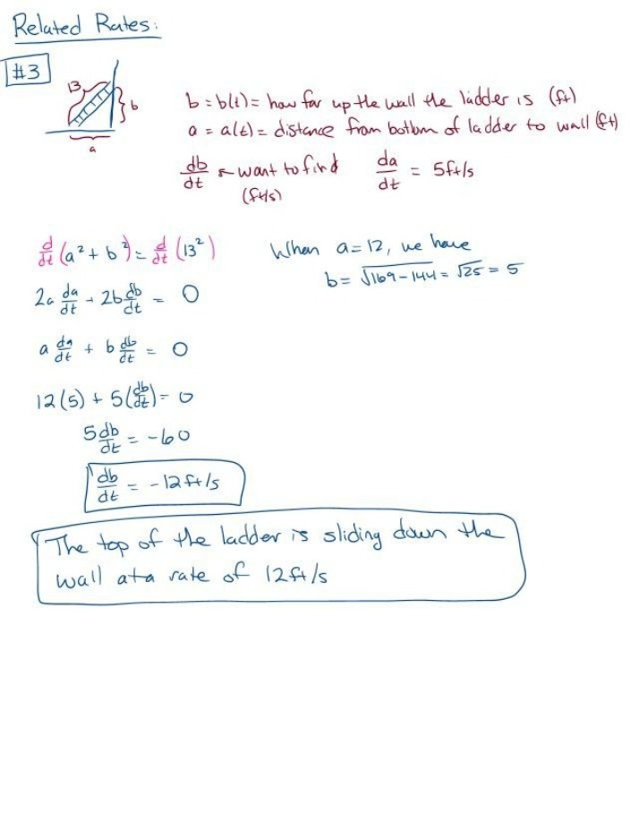 Derivatives and Related Rates