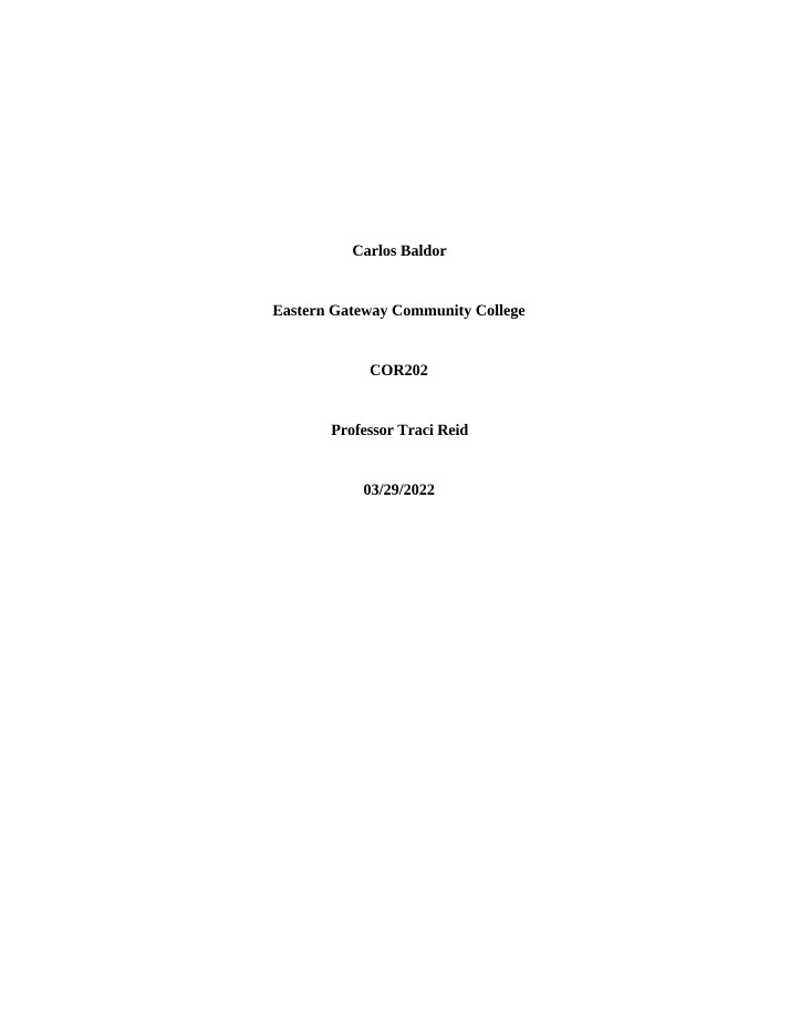 Assignment 1 for COR202
