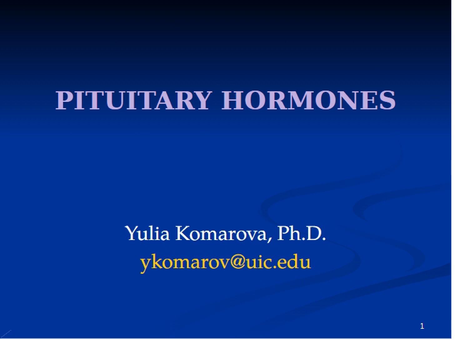 Hormones of the Pituitary Gland