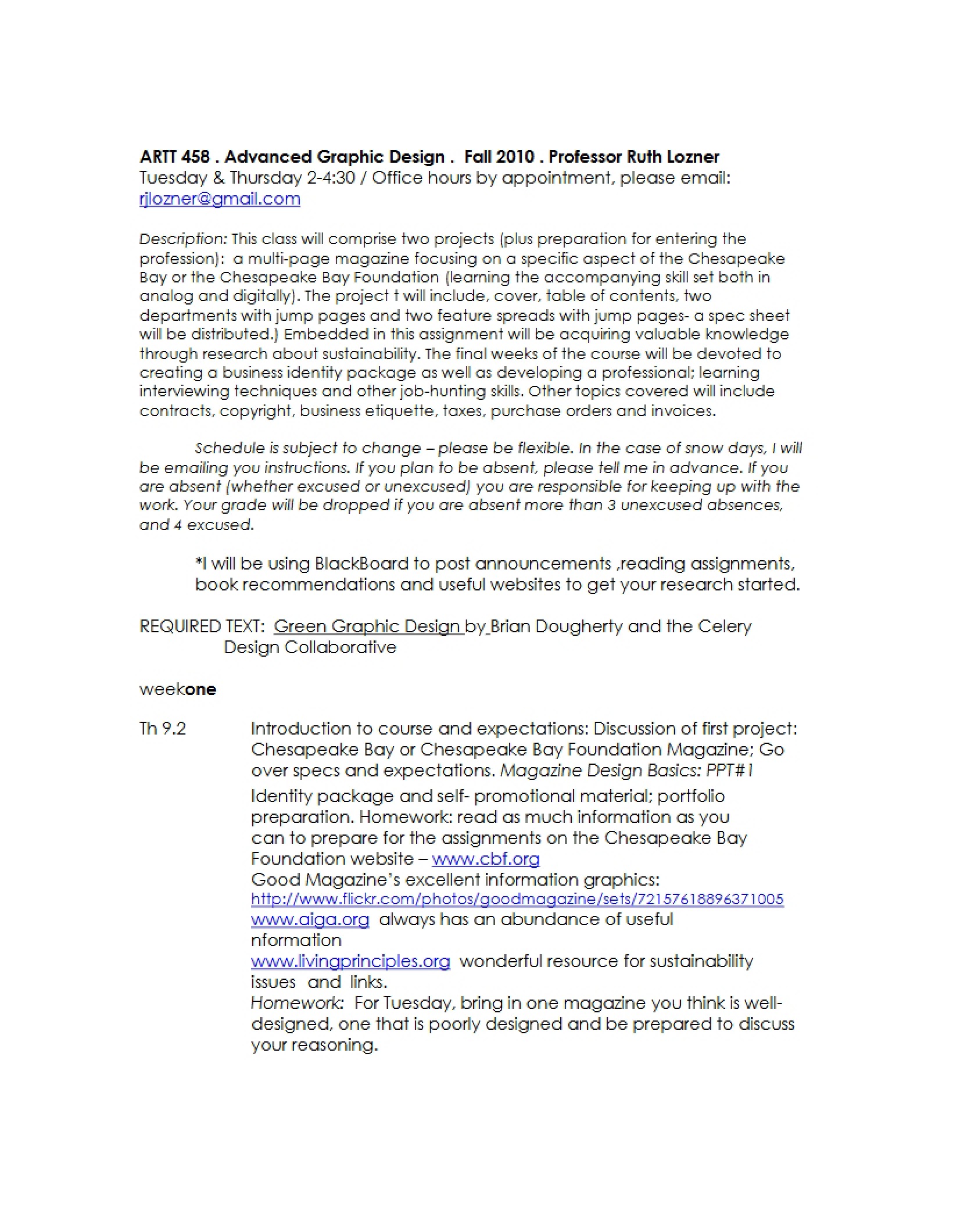 Portfolio Syllabus