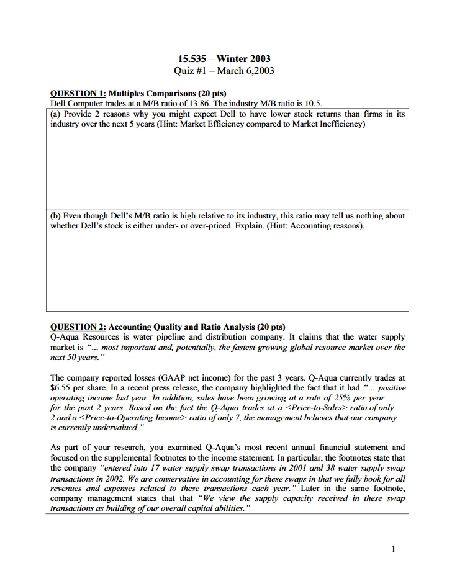 Notes for Review