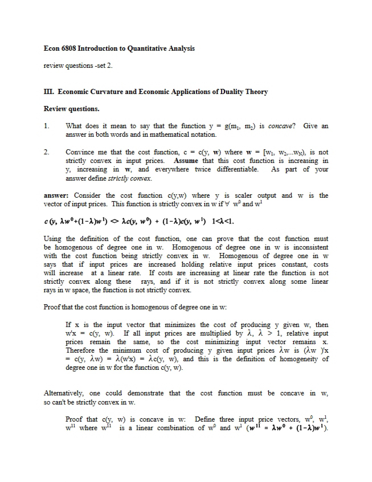 Review Questions (Second Instance)