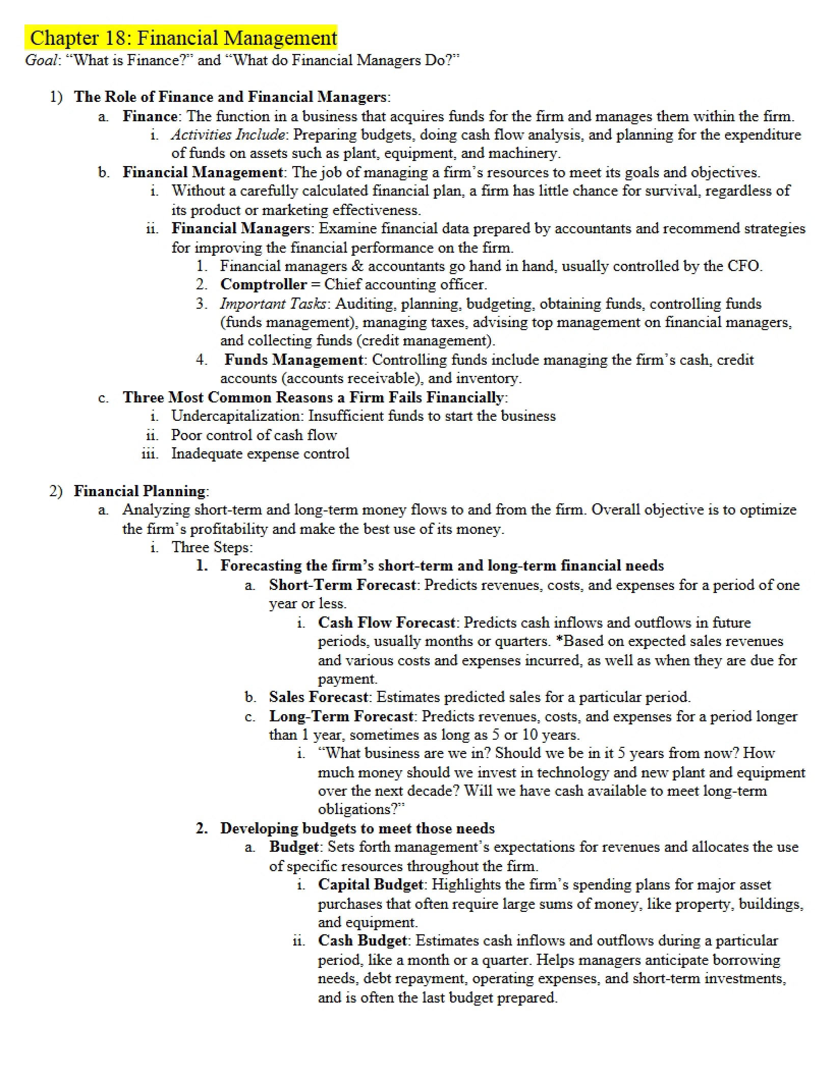 Financial Management Chapter Eighteen (1)
