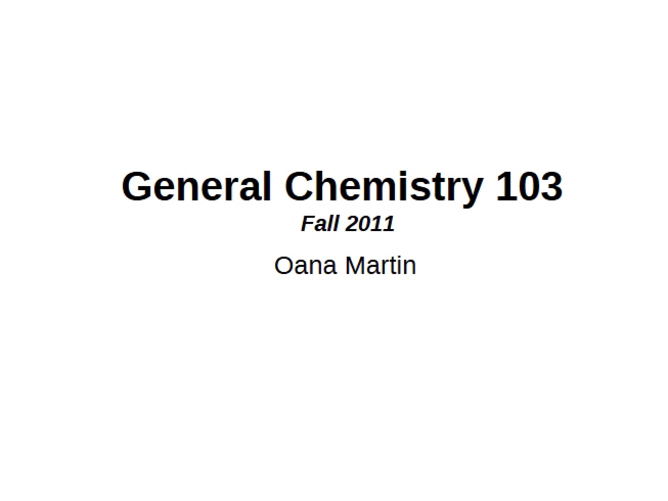 First Lecture Session