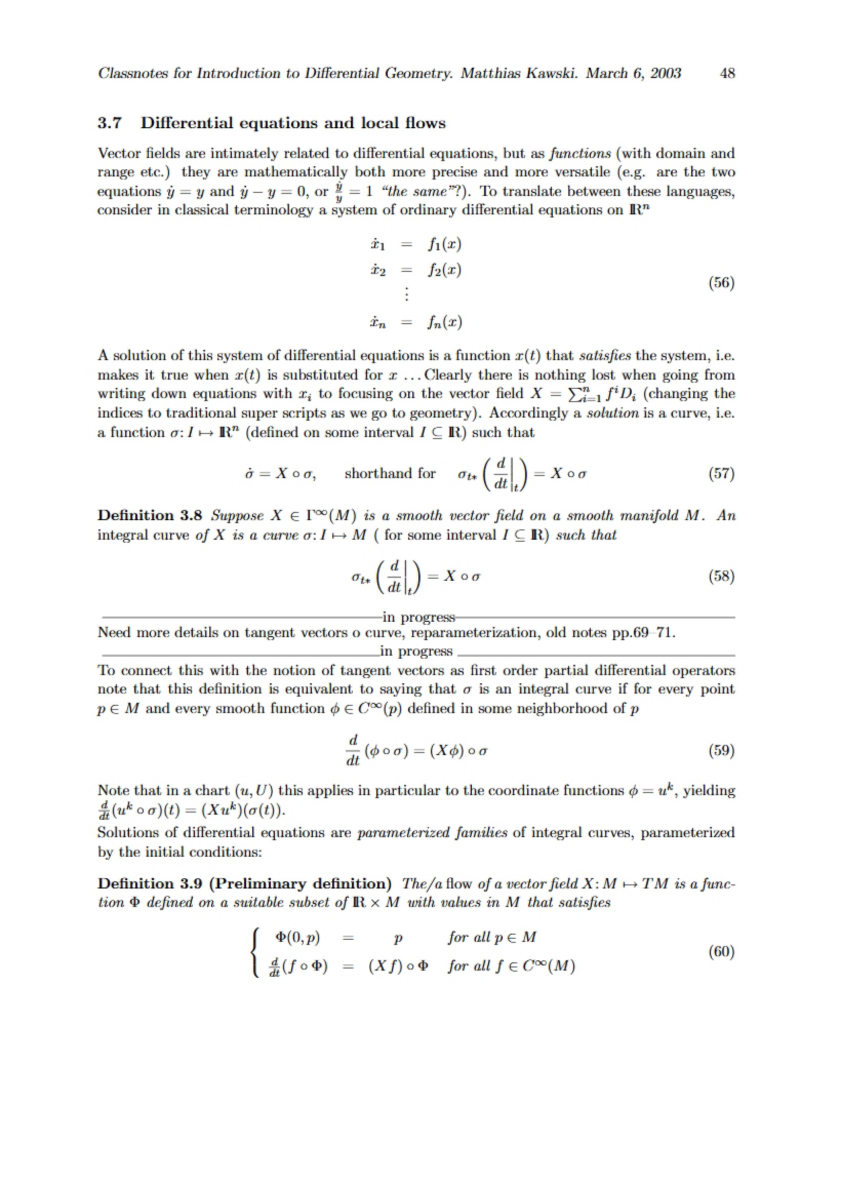Notes on Differential Geometry