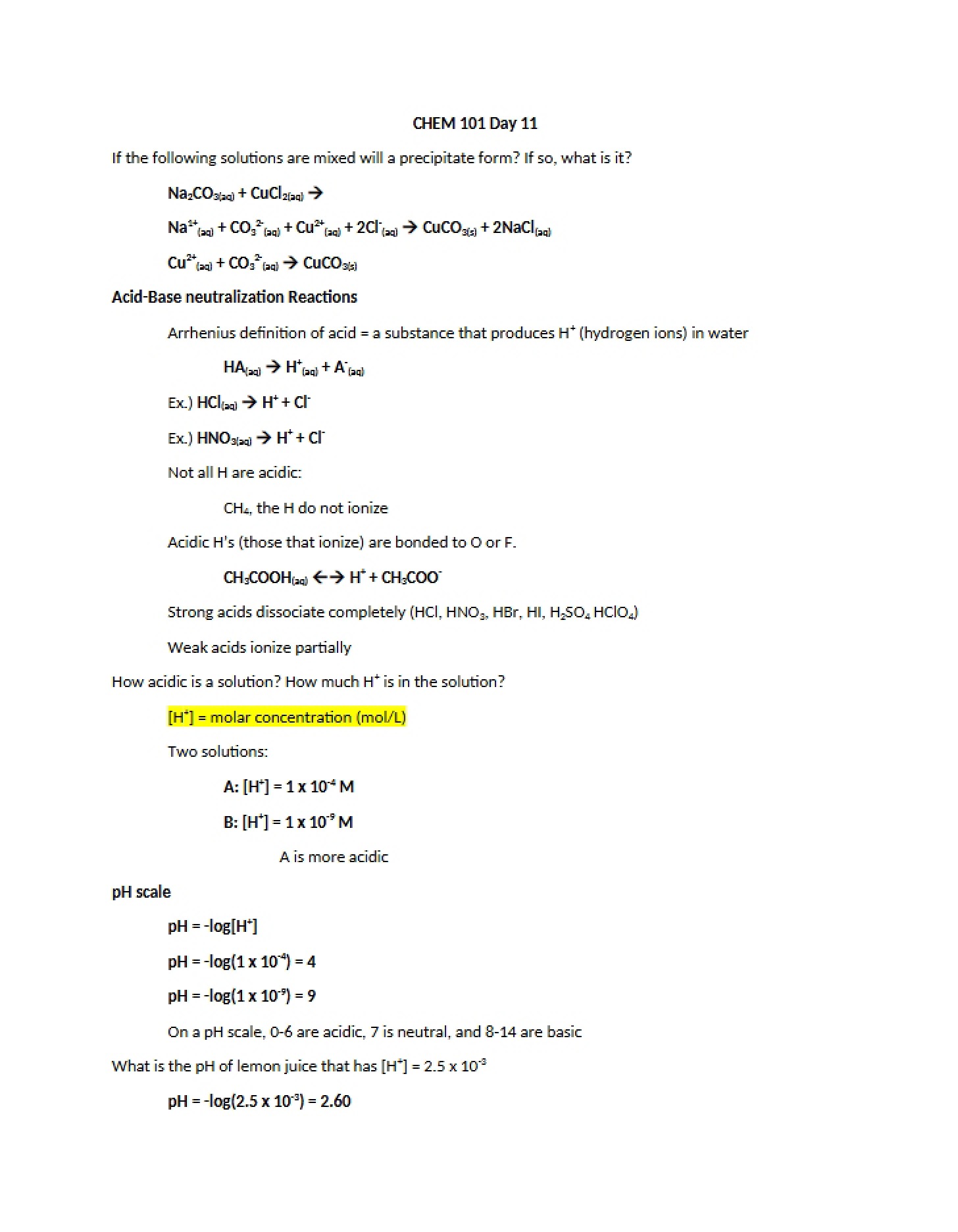 Neutralization Reactions Acid-Base